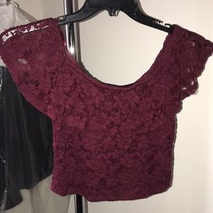 Laced off the shoulder or on the shoulder Top
